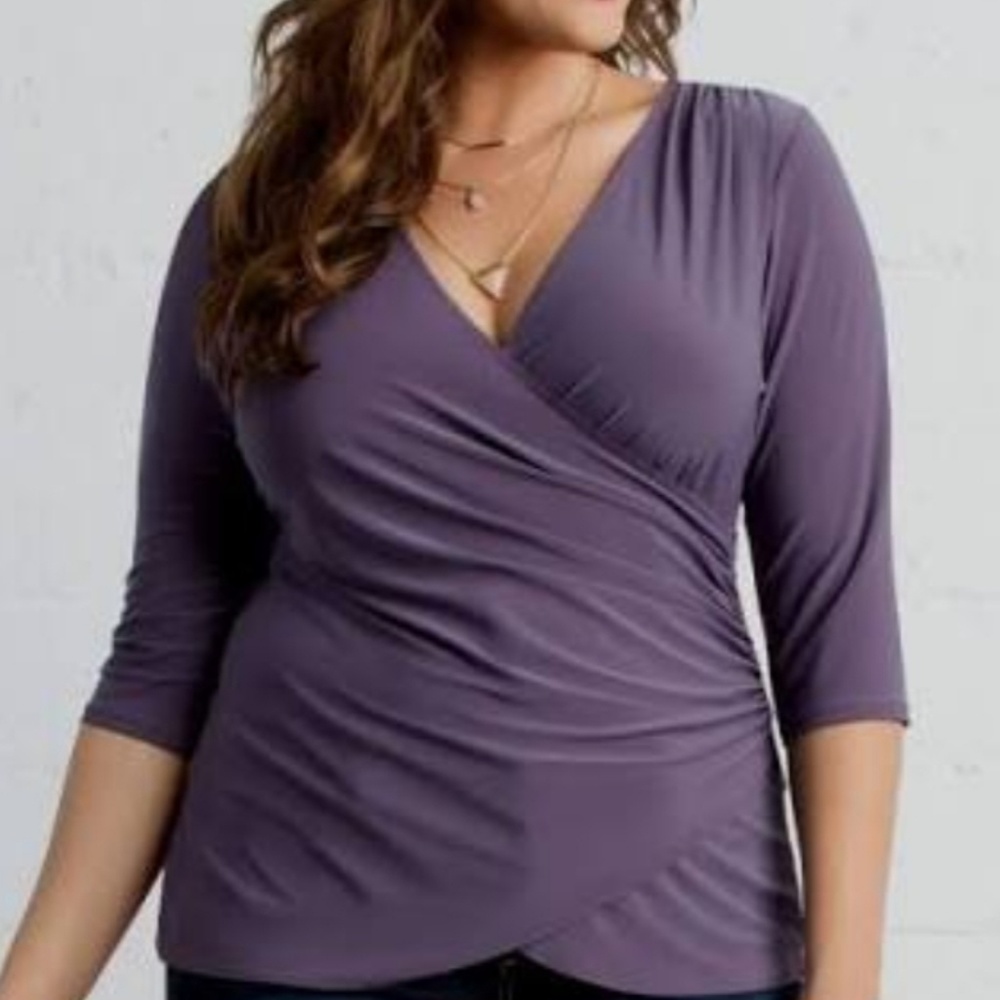 Purple wrap top